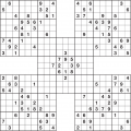 Samurai Sudoku puzzle